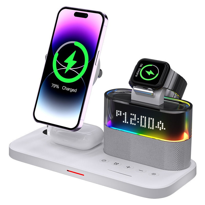 3-in-1 Wireless Charger Clock for iPhone and Apple Watch