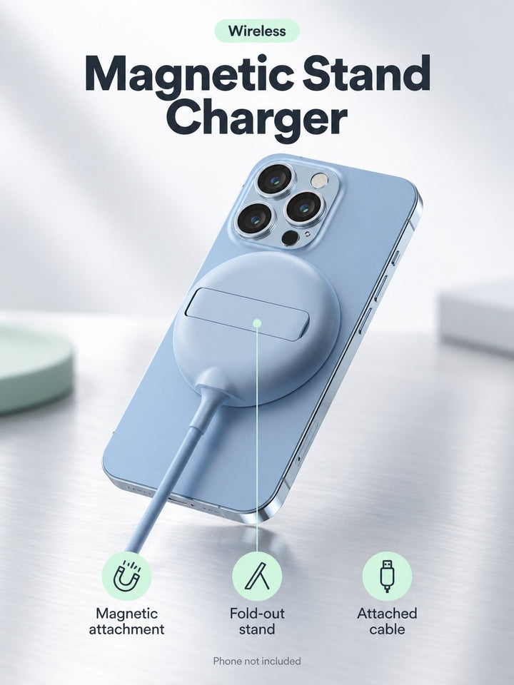 Magnetic Wireless Charger for iPhone 13 with Stand