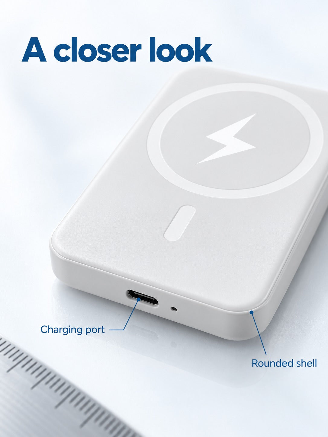 Magnetic Wireless Power Bank for iPhone, Slim & Portable