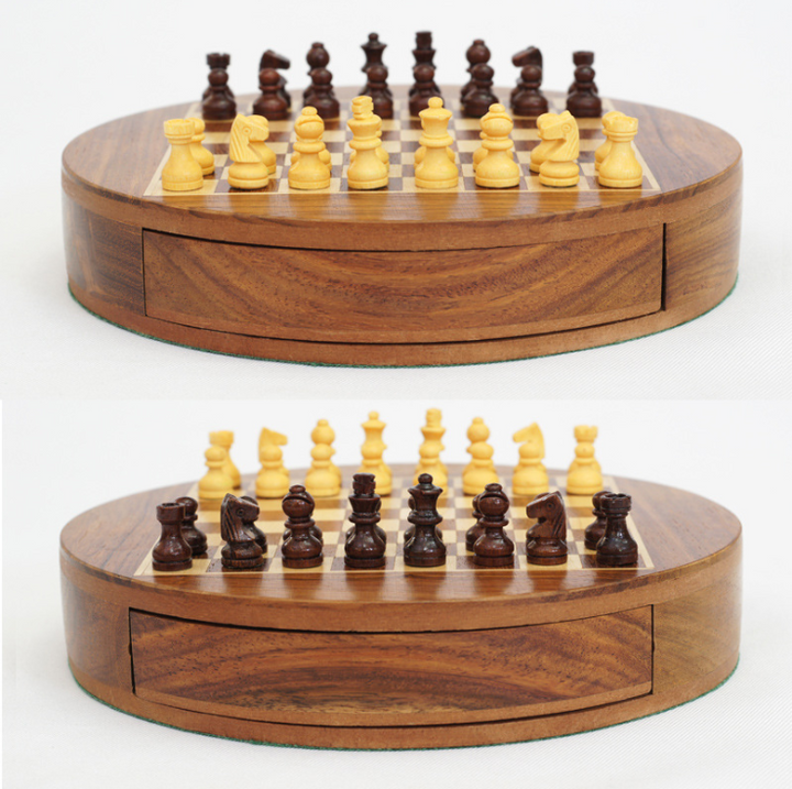 Magnetic Wooden Chess Set With Elegant Piece Storage