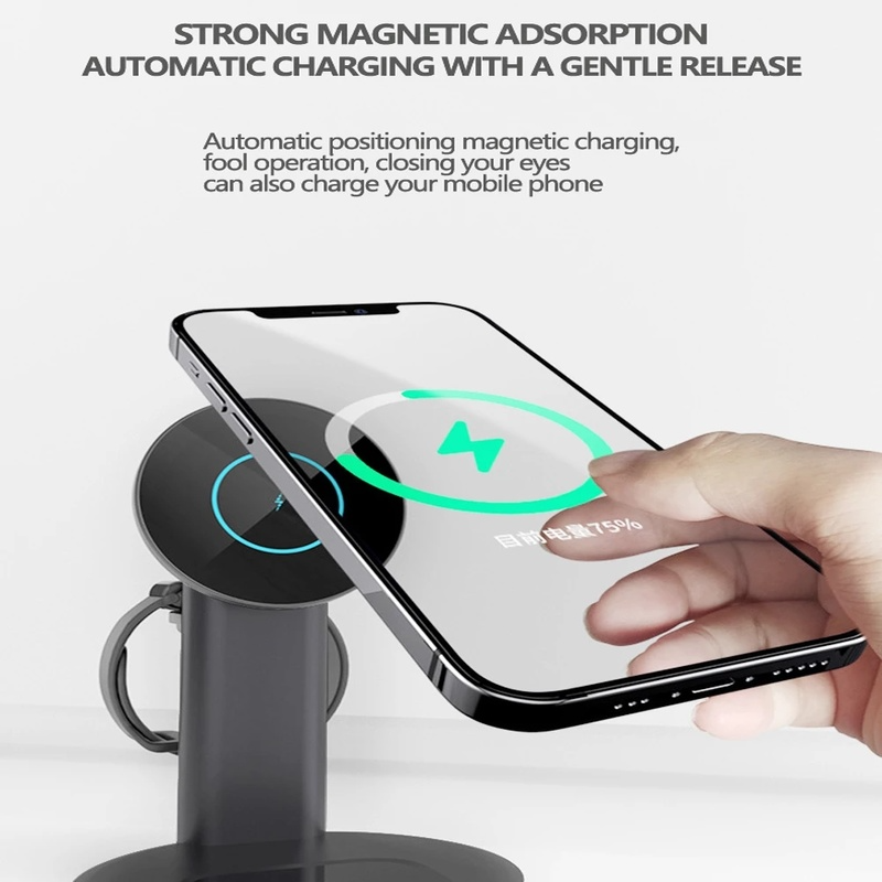 3-in-1 Magnetic Wireless Charger Stand for iPhone