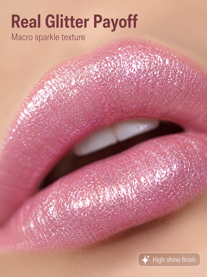 Diamond Glitter Lipgloss — 6 Metallic Shades | Long-Wear