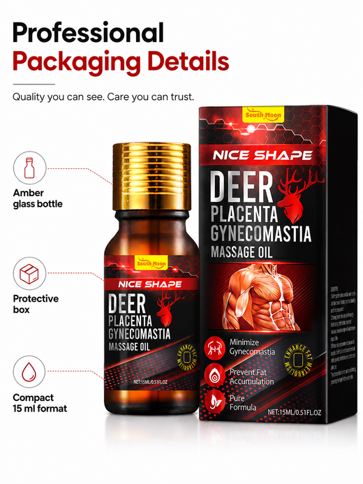 Male Breast Shaping Oil — Minimize Gynecomastia & Firm Chest