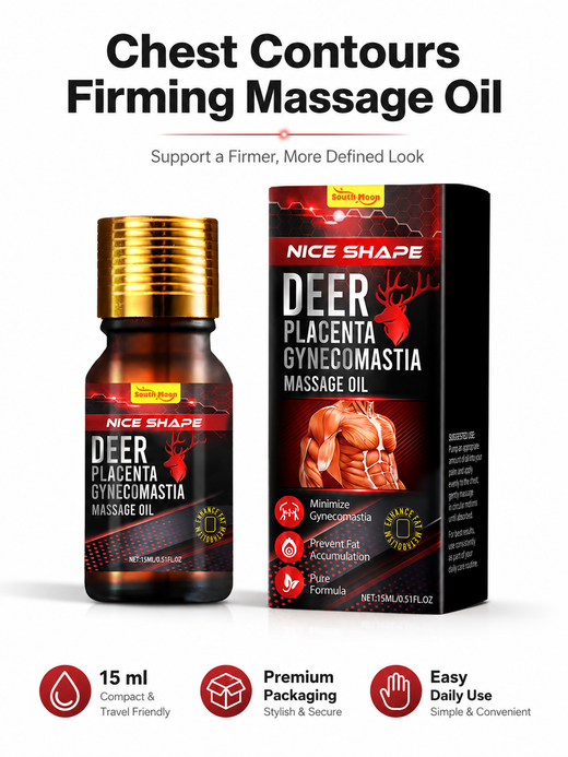 Male Breast Shaping Oil — Minimize Gynecomastia & Firm Chest