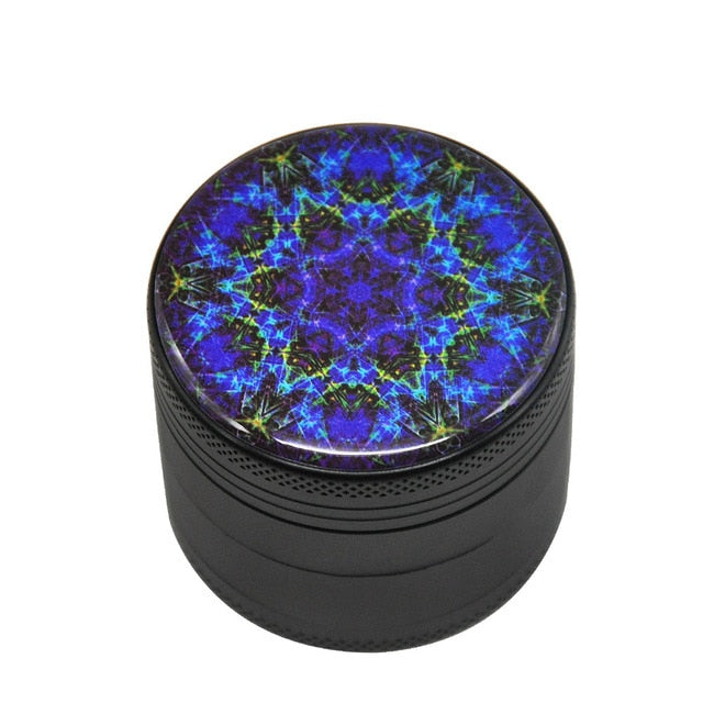 Mandala Aluminum Herb Grinder 50mm with Magnets & Mesh