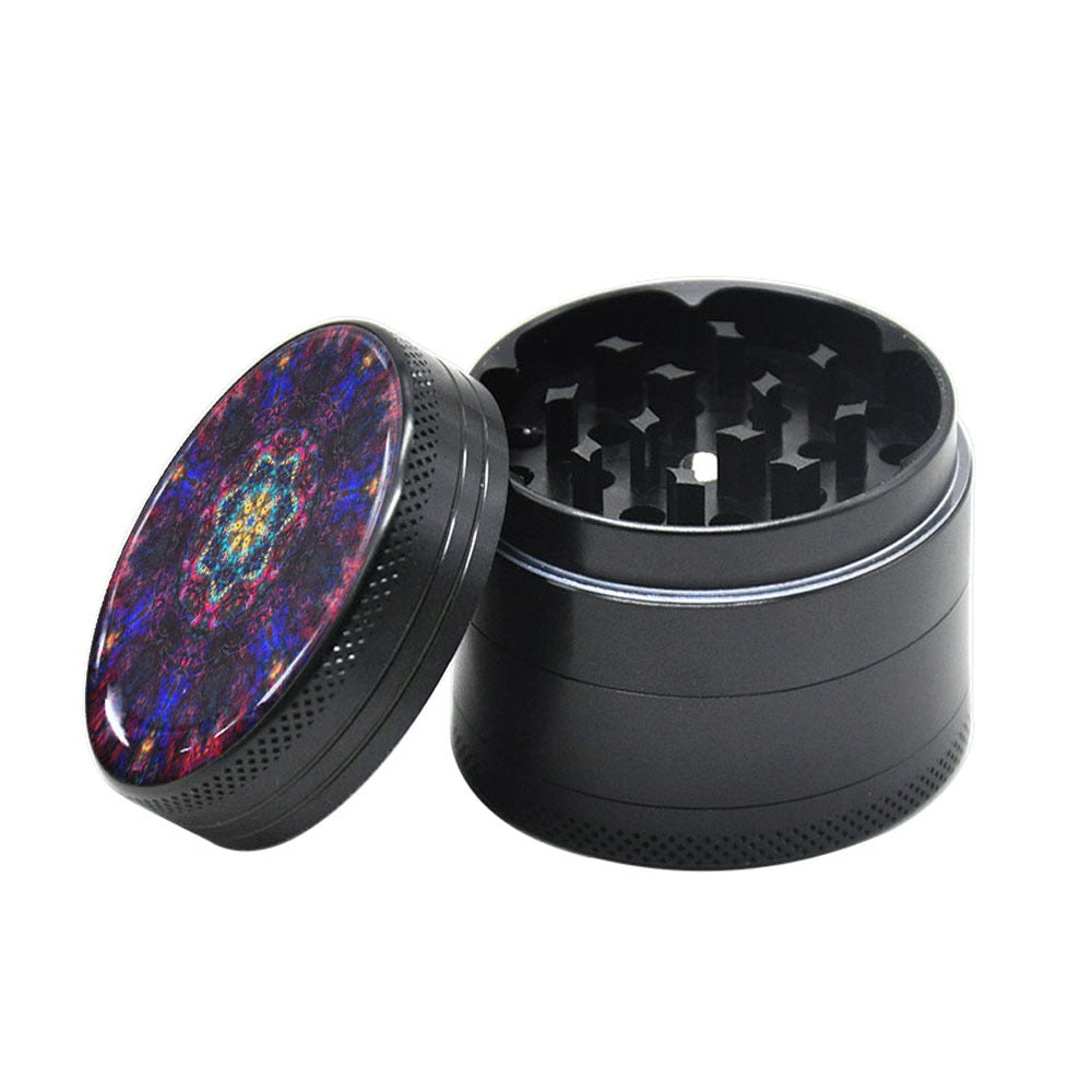 Mandala Aluminum Herb Grinder 50mm with Magnets & Mesh
