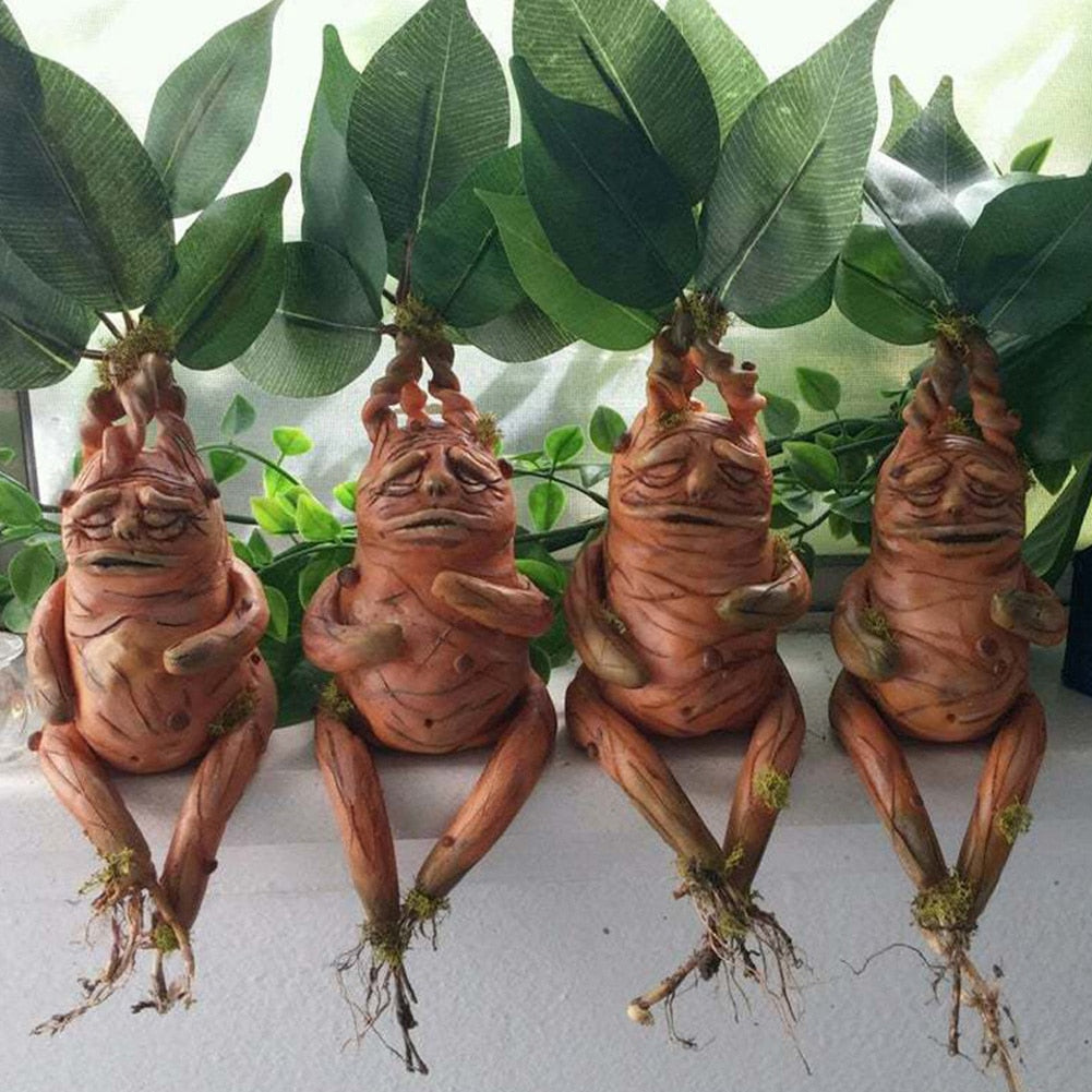 Mandrake Resin Ornament for Magical Plant Displays