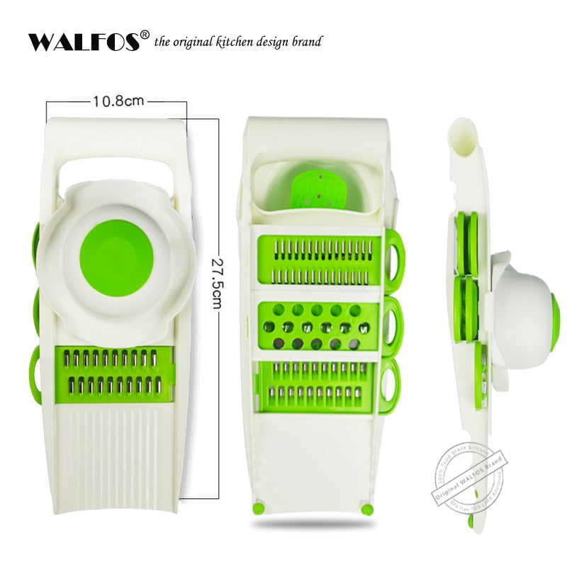Mandoline Vegetable Slicer with 5 Stainless Steel Blades