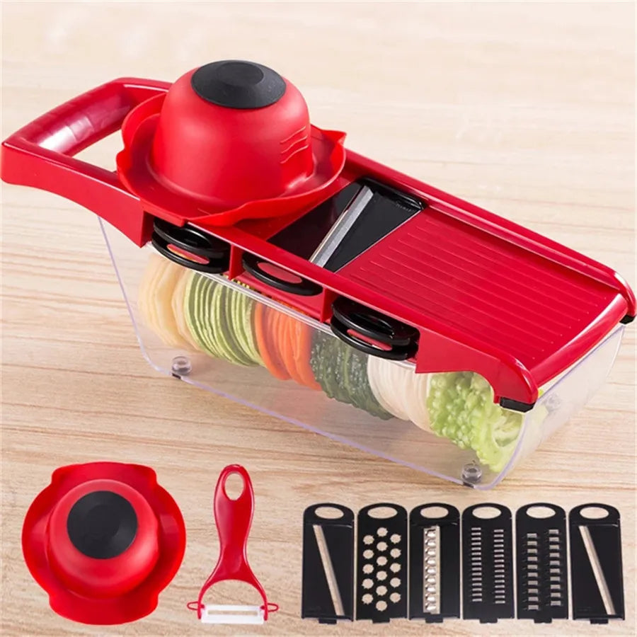 Mandoline Slicer with 6 Blades for Fast Vegetable Prep