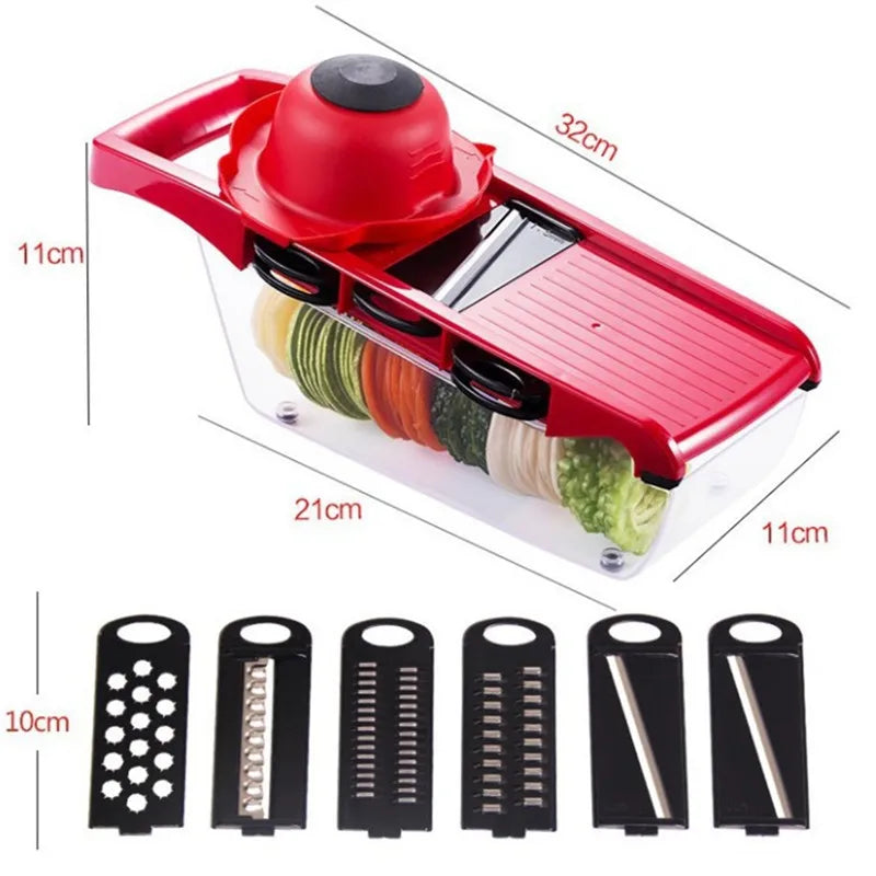 Mandoline Slicer with 6 Blades for Fast Vegetable Prep