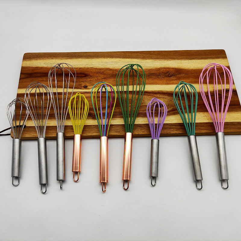 Manual Silicone Egg Beater with 6 Wires for Egg Whites