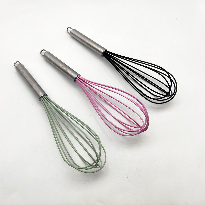 Manual Silicone Egg Beater with 6 Wires for Egg Whites