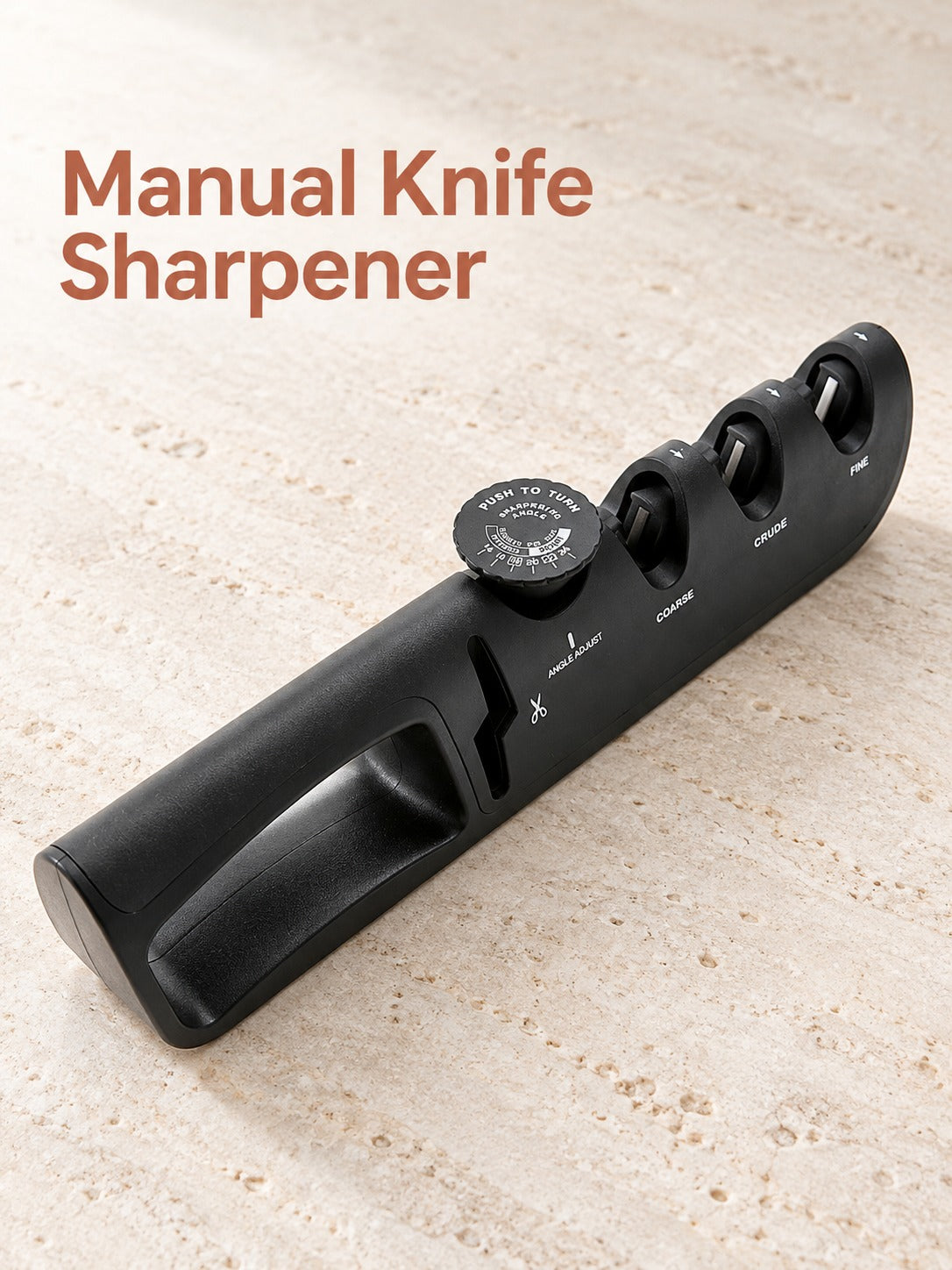 Manual Knife Sharpener, 4 Stages & Adjustable Angles