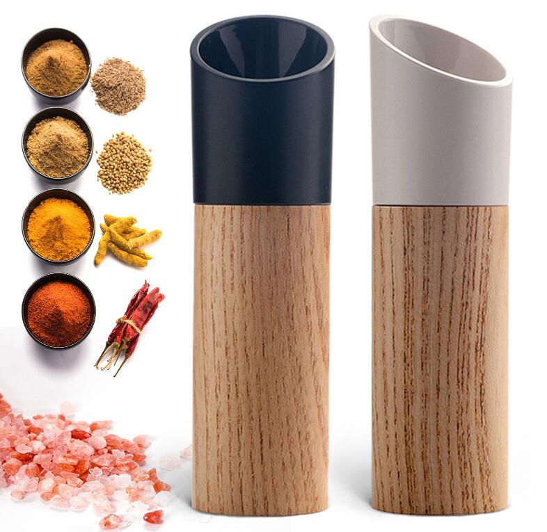 Wooden Salt and Pepper Grinder with Adjustable Coarseness