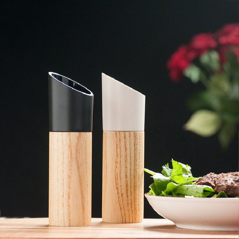 Wooden Salt and Pepper Grinder with Adjustable Coarseness