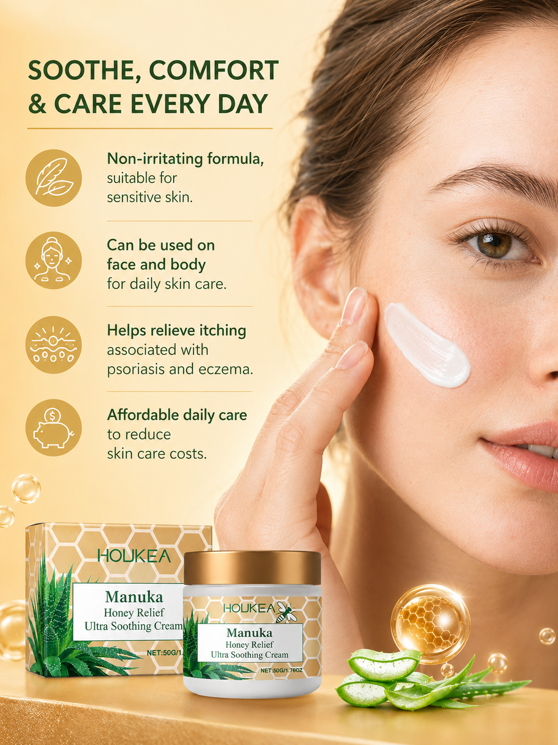 Manuka Honey Soothing Cream For Skin