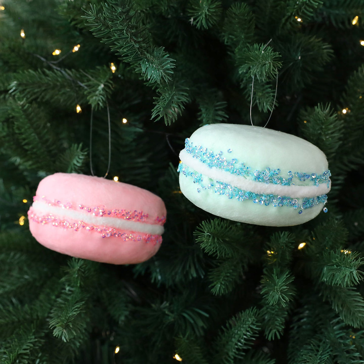 Macaron Christmas Ornaments for Whimsical Pastel Décor