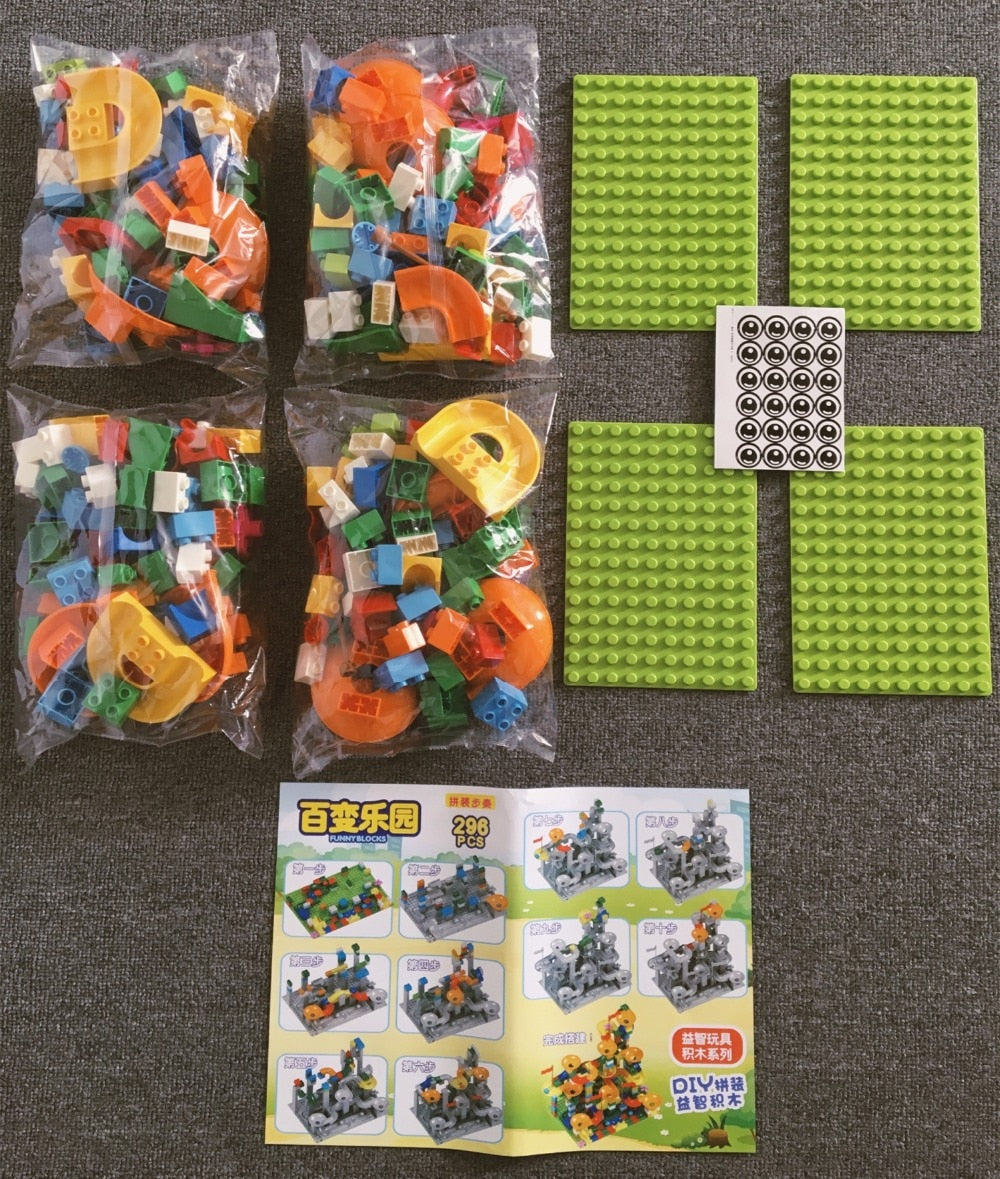 Marble Run Building Blocks for Creative Race Track Play