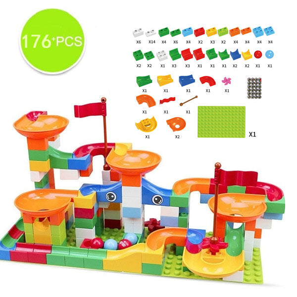 Marble Run Building Blocks for Creative Race Track Play