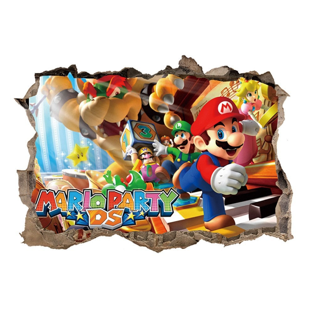 Mario Wall Stickers for Kids' Room: Peel-and-Stick Decor