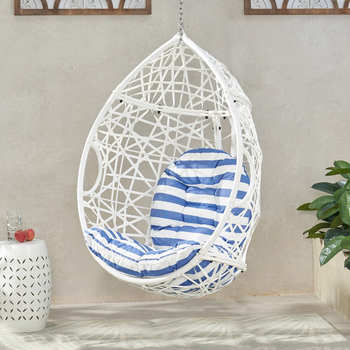 Hanging Egg Chair for a Cozy Porch or Patio Retreat