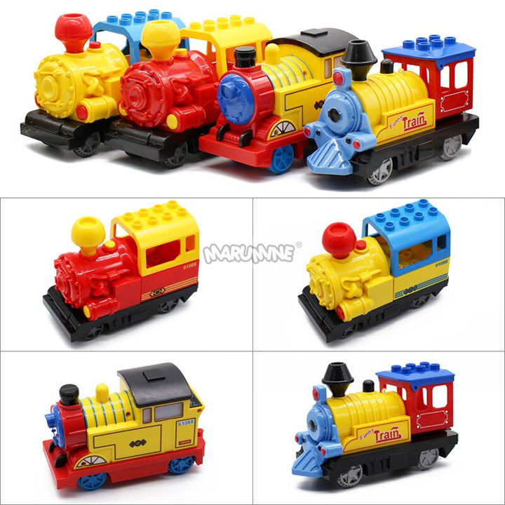 Building Train Toy With Lights, Sounds & 3 Carriages