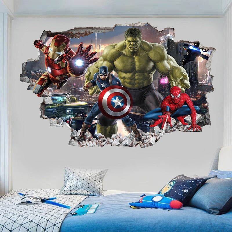 Superhero Wall Decoration | Epic Comic Battle Scene