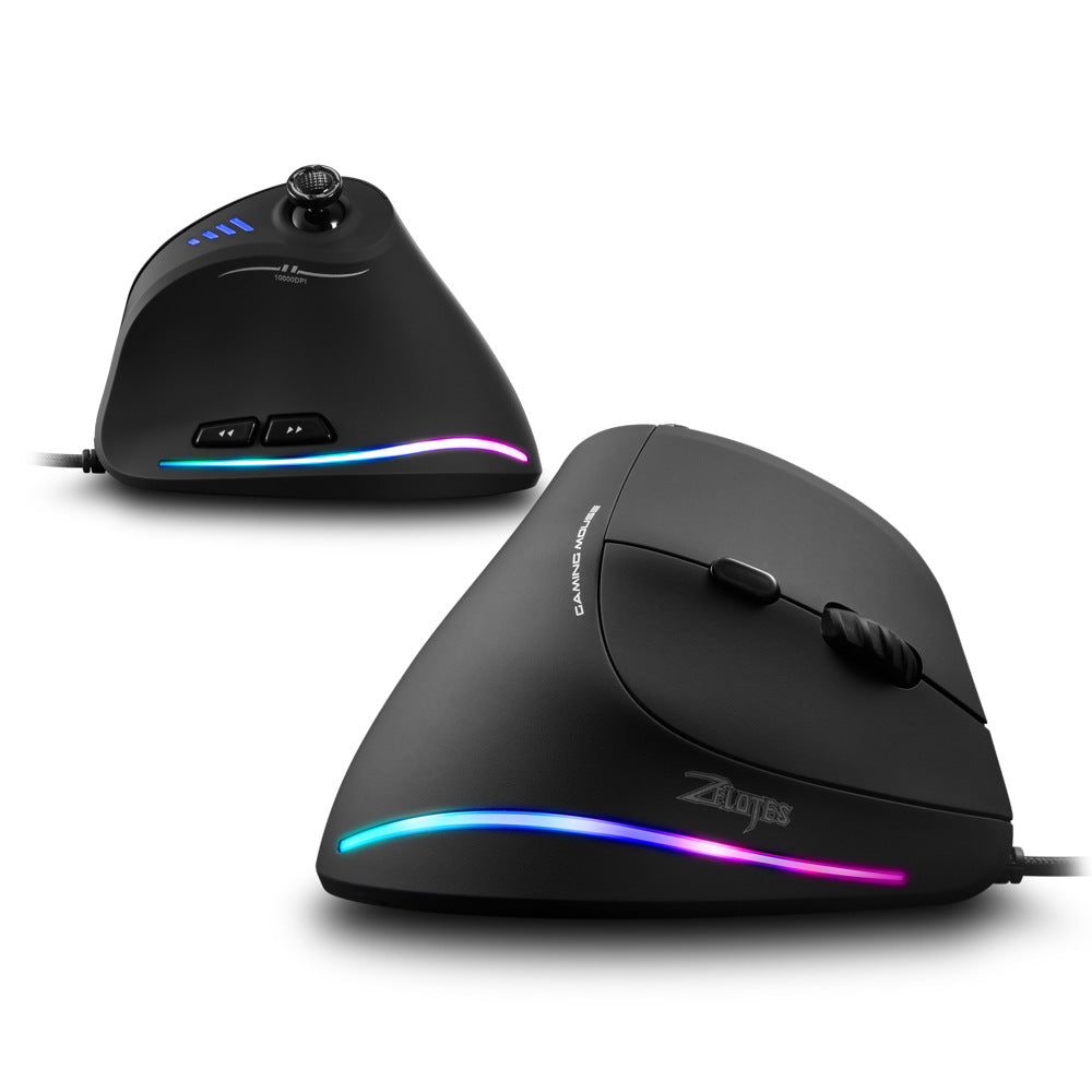 Vertical Gaming Mouse with Joystick Control and 10000DPI