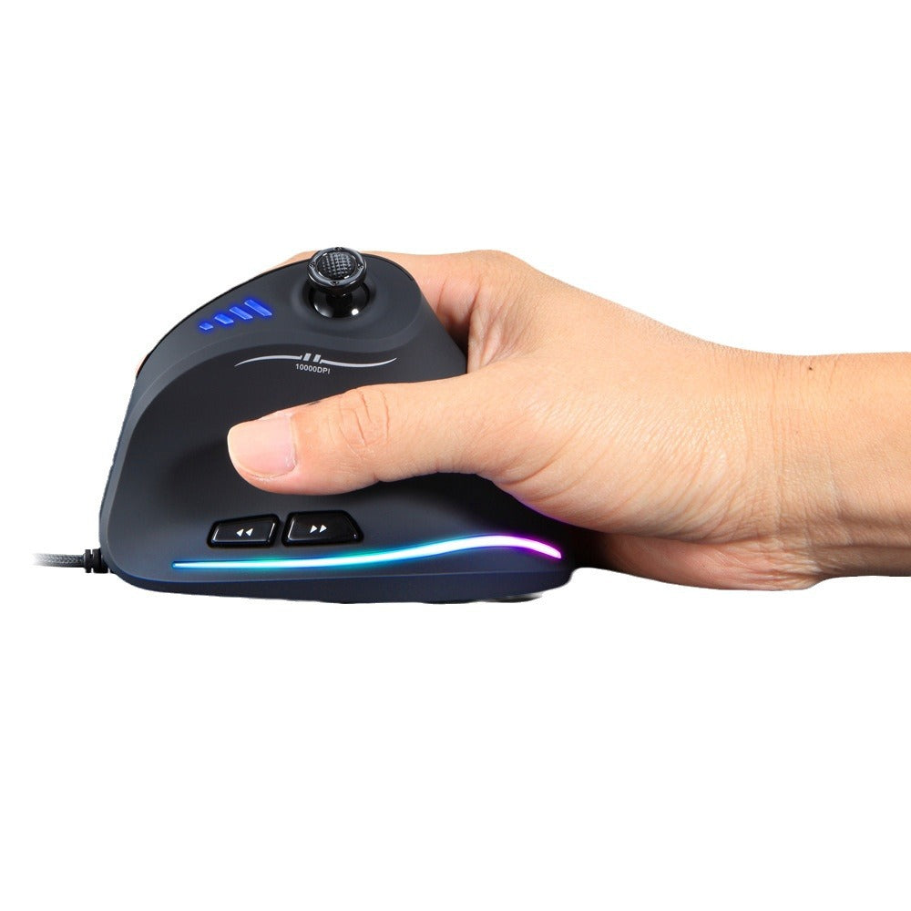 Vertical Gaming Mouse with Joystick Control and 10000DPI