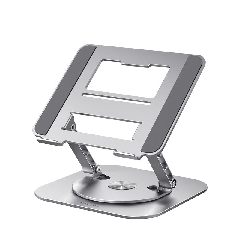 Foldable Aluminum Laptop Stand with 360° Rotating Base