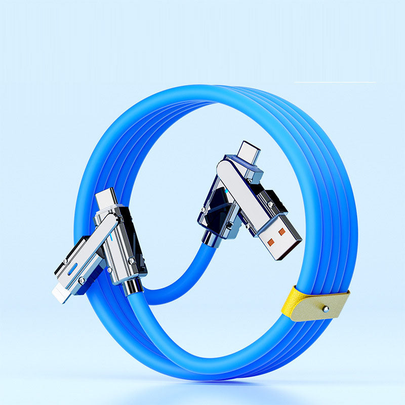 4-in-1 Fast Charging Cable for Apple and Android Phones