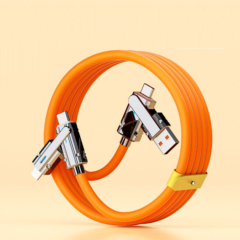 4-in-1 Fast Charging Cable for Apple and Android Phones
