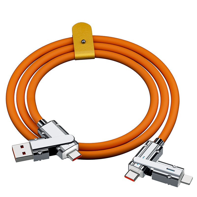 4-in-1 Fast Charging Cable for Apple and Android Phones