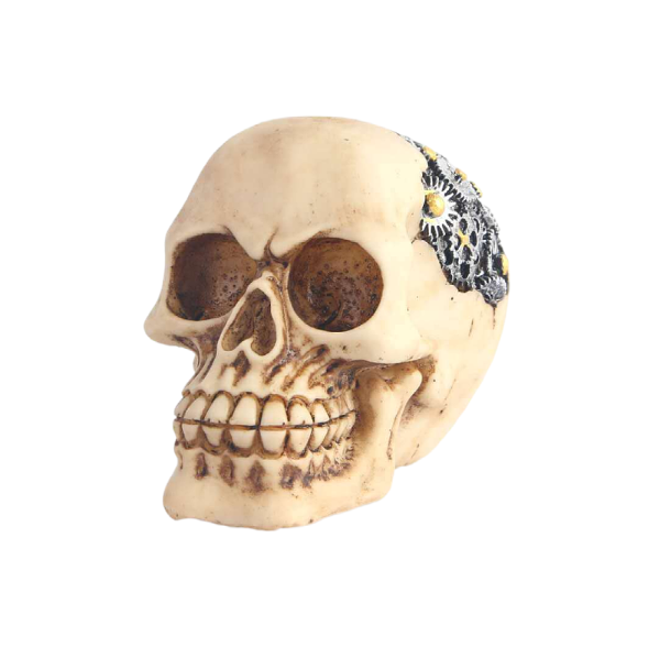 Mechanical Skull Ornament for Distinctive Gothic Decor