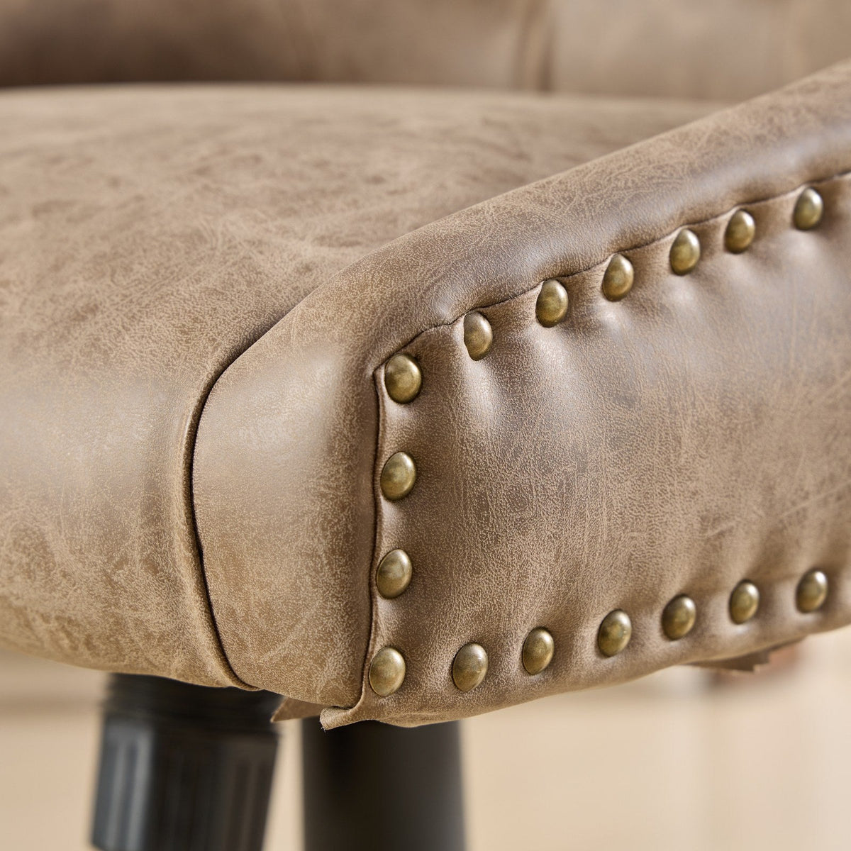 Vintage Tufted Office Chair with Height & Tilt Adjustment