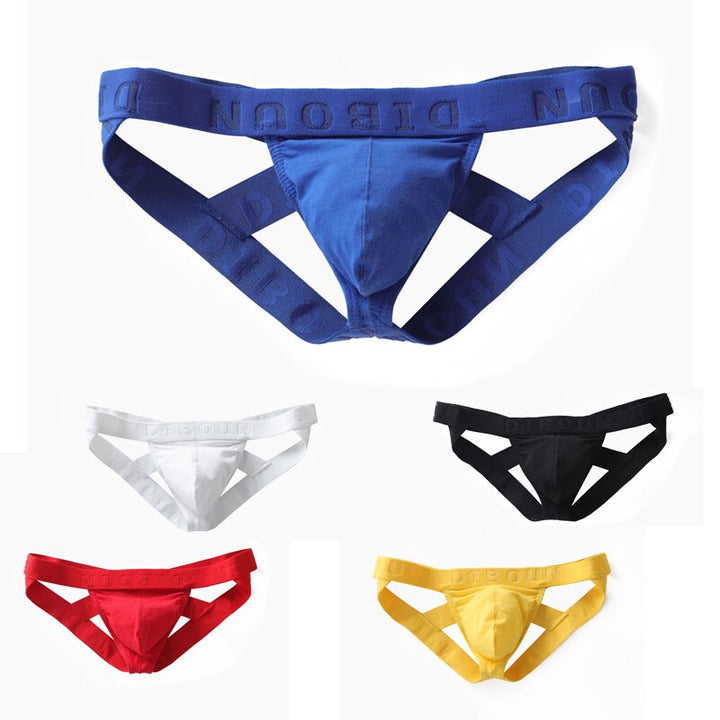 Men's Low-Rise Thong Underwear With Supportive Pouch