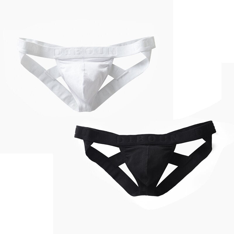 Men's Low-Rise Thong Underwear With Supportive Pouch