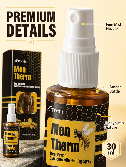 Men’s Chest Firming Spray | Bee Venom Heating Contouring