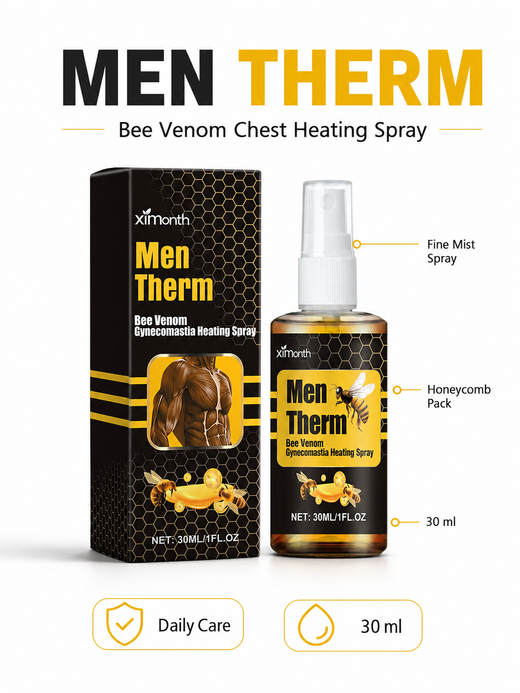 Men’s Chest Firming Spray | Bee Venom Heating Contouring
