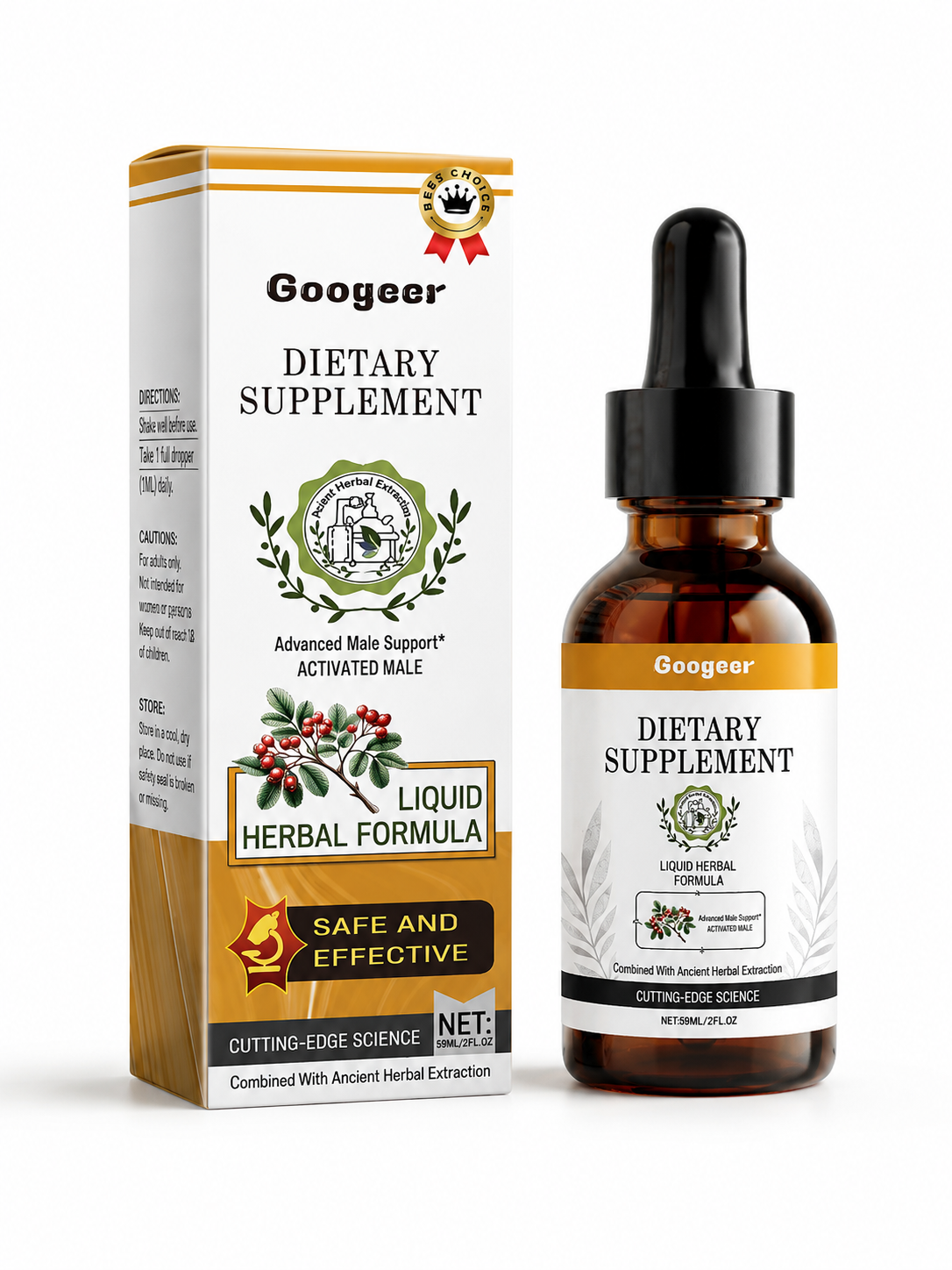 Men's Energy Supplement Drops — Boost Vitality & Mental