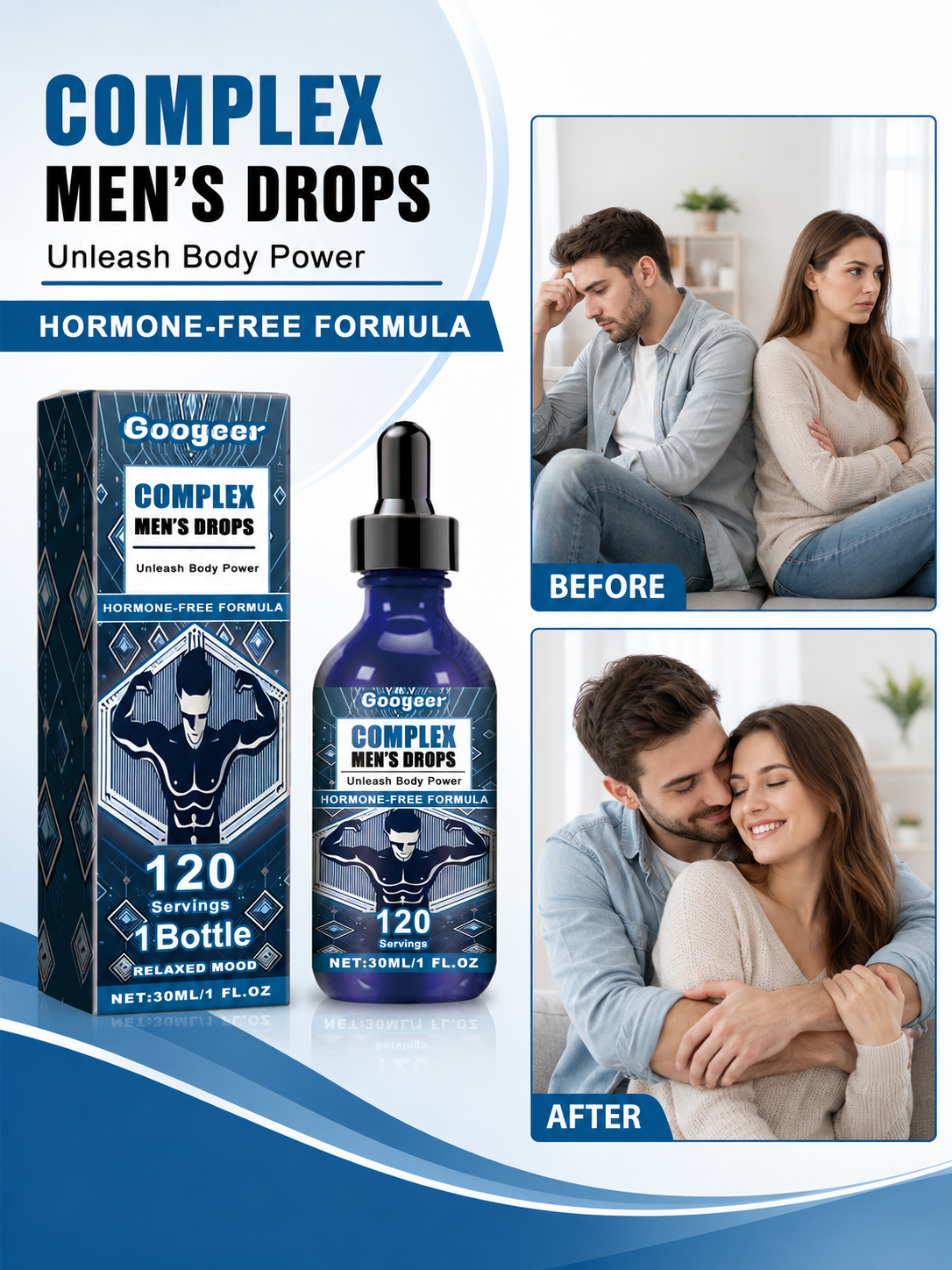 Men's Enhancement Drops — Natural Vitality in 120 Servings