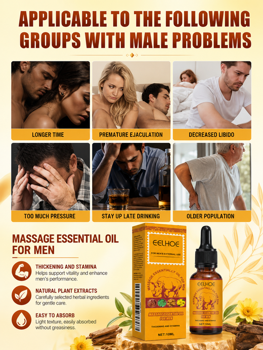 Men's Massage Essential Oil — Enhanced Stamina & Thickening