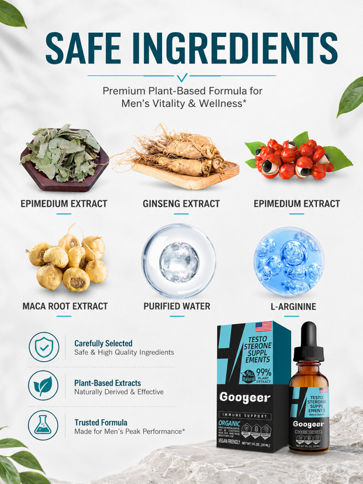 Men's Testosterone Support Drops — 99% Natural Plant Extract