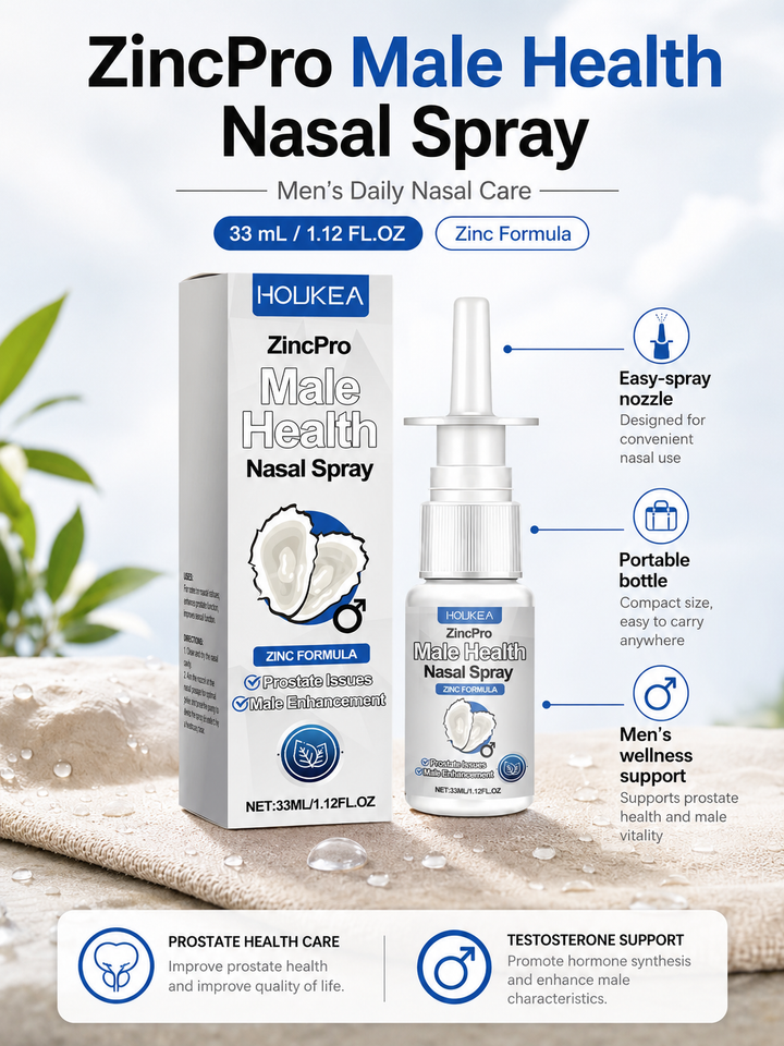 Men's Zinc Nasal Spray for Prostate Health & Testosterone