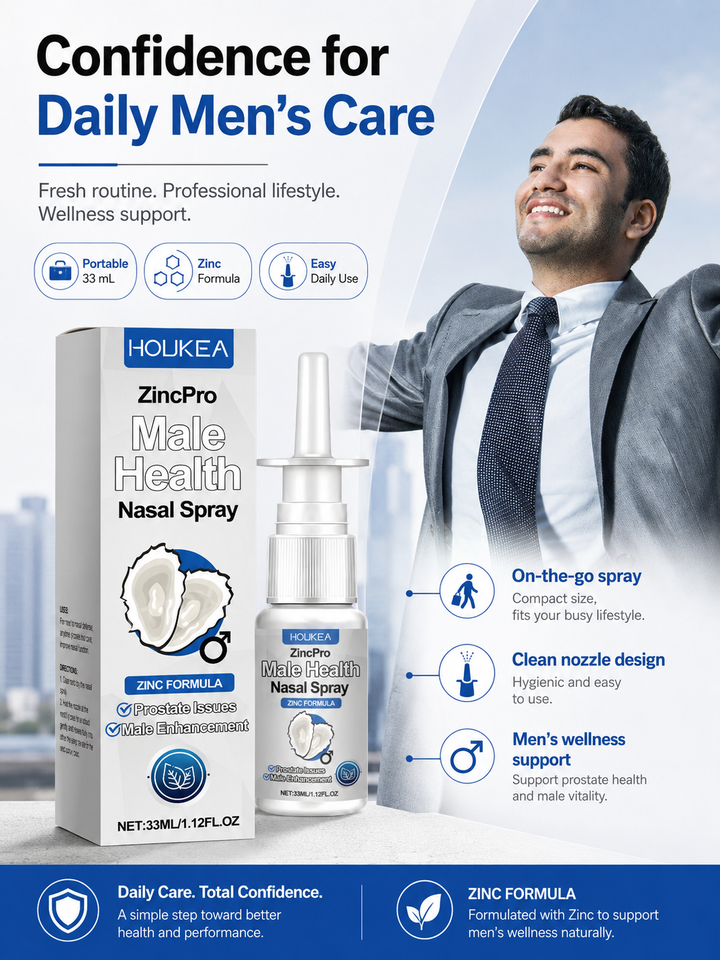Men's Zinc Nasal Spray for Prostate Health & Testosterone