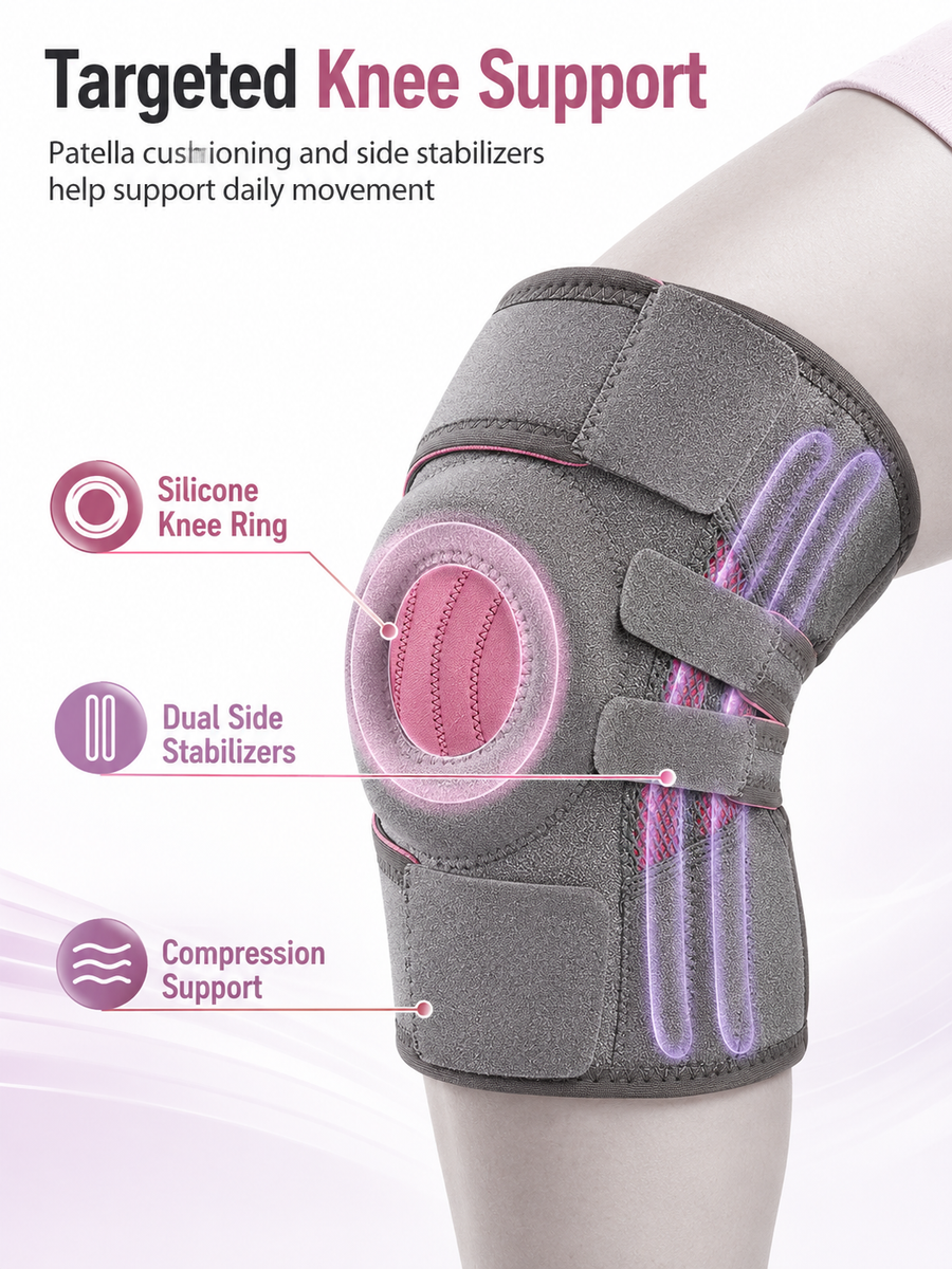 Knee Protector with Steel Bars — Meniscus Support