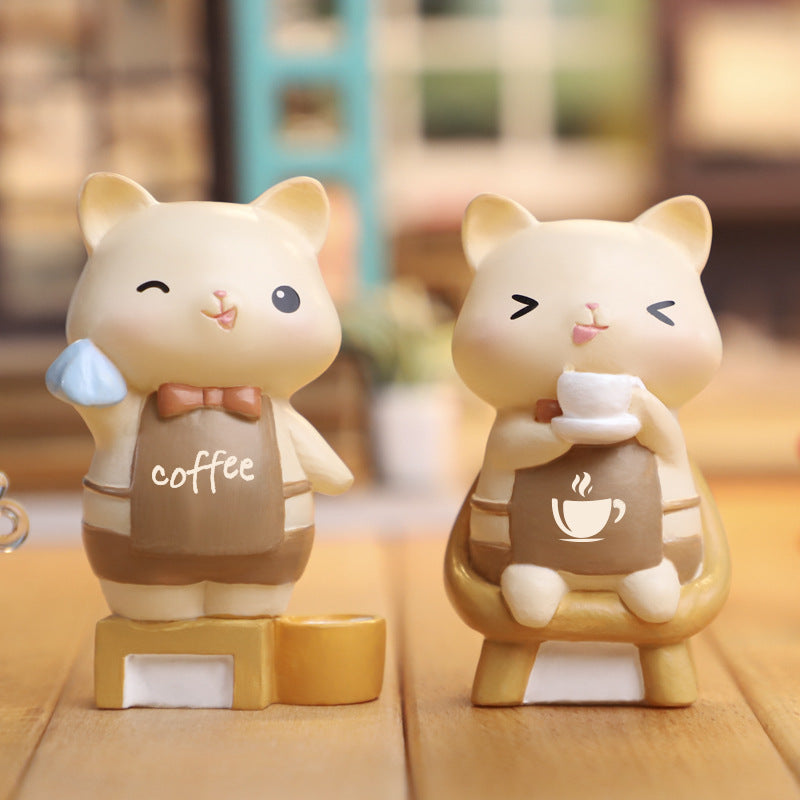 Meow Meow Cafe Mini Collectible Desktop Decor Ornament