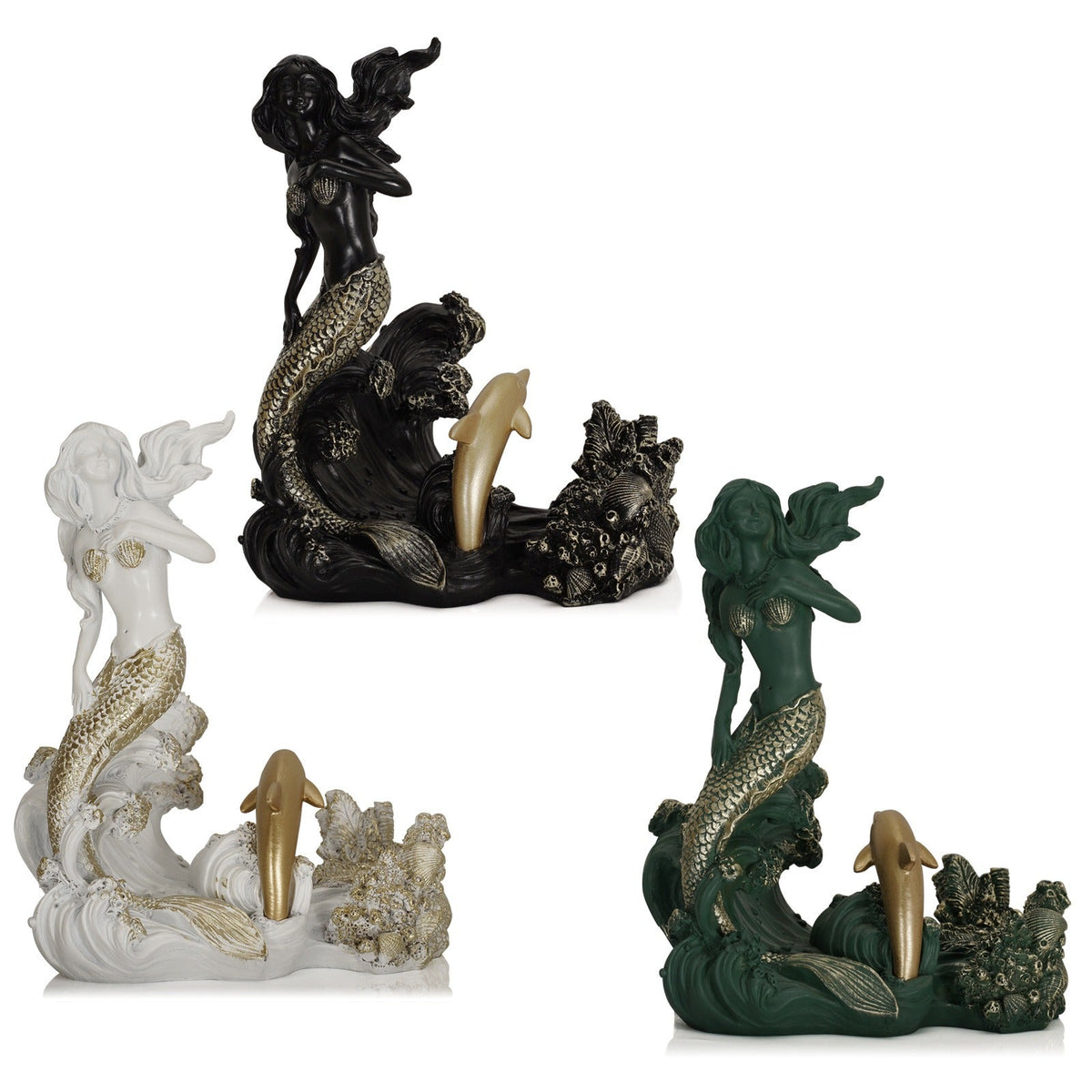 Mermaid Wine Bottle Holder for Coastal Tabletop Decor