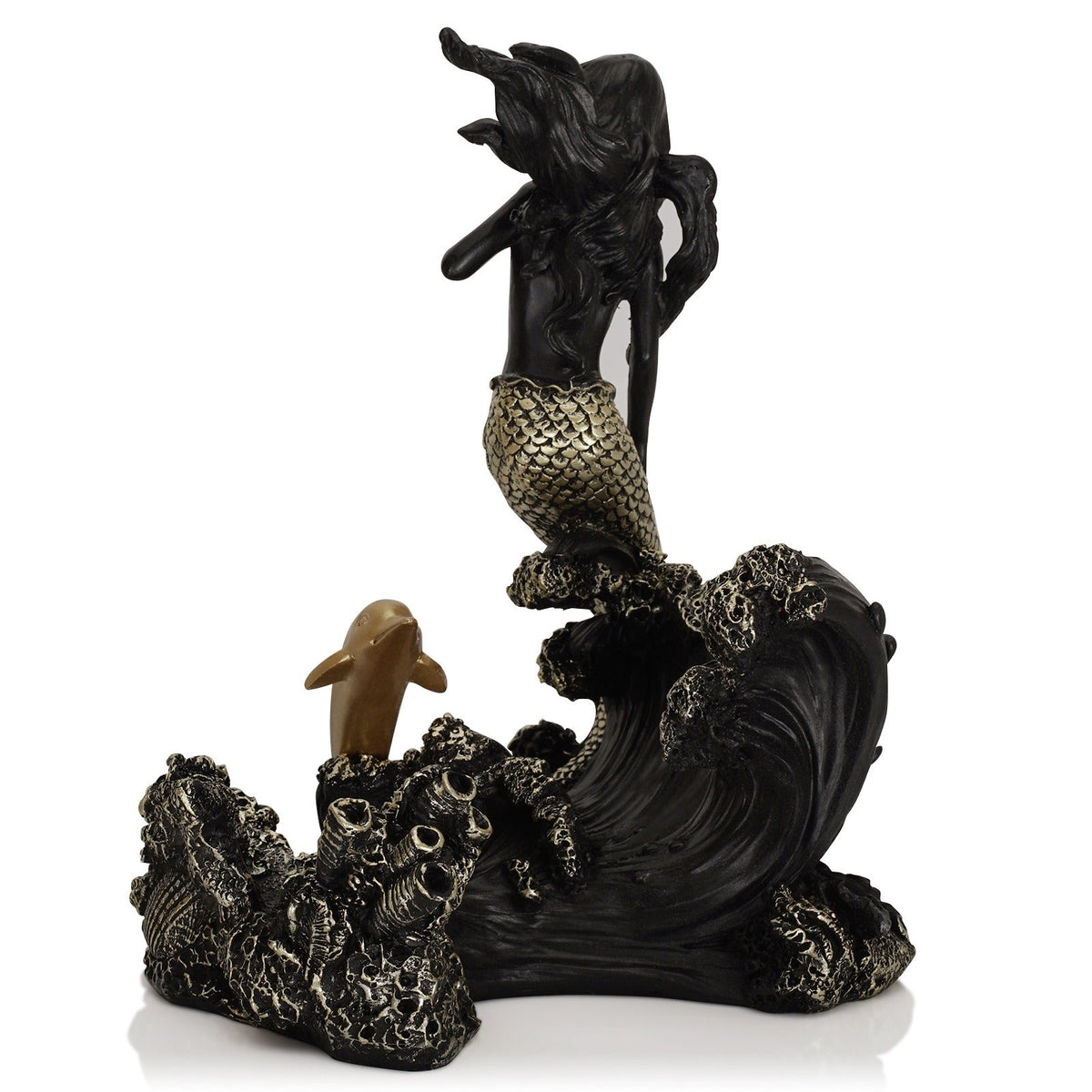 Mermaid Wine Bottle Holder for Coastal Tabletop Decor