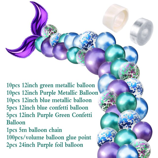 Mermaid Balloon Arch Kit for Magical Party Backdrops